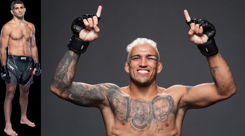 다리우시(왼쪽)을 상대로 재기전에 나서는 전 라이트급 챔피언 찰스 올리베이라(사진=UFC)