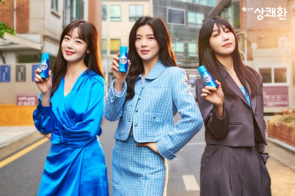 상쾌환 신규 모델 이미지. 왼쪽부터 한선화, 이선빈, 정은지. / 사진제공:삼양사