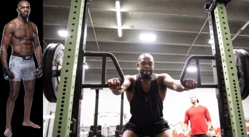 라이트헤비급 존스(왼쪽). 벌크 업으로 헤비급 몸을 만들었다.(사진=UFC. 인스타그램)