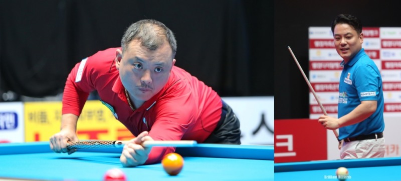 짜고 한 건 아니지만 신대권 덕분에 결과적으로 16강에 오른 조재호(사진=PBA. 브릴리언트 빌리아드)