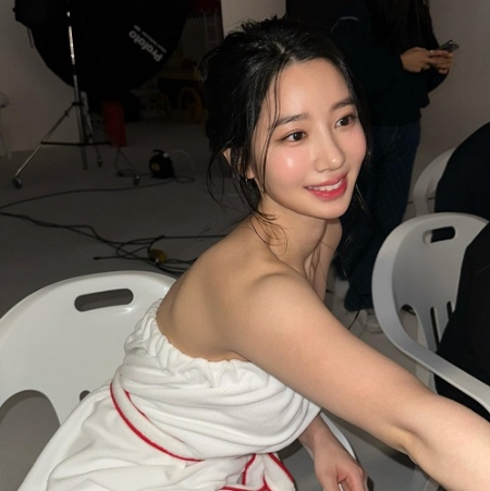 조현(신지원), ‘선악과즙’ 광고촬영 현장 셀카 공개