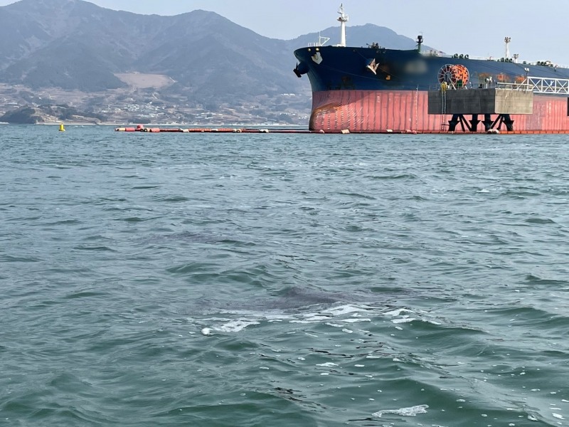 오염 물질 배출 선박 (사진제공 = 여수해양경찰)