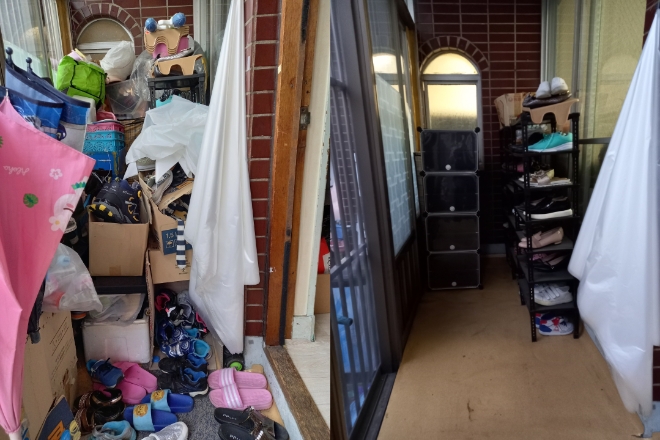 정리수납 전후 모습. / 사진 = 경기도뉴스포털