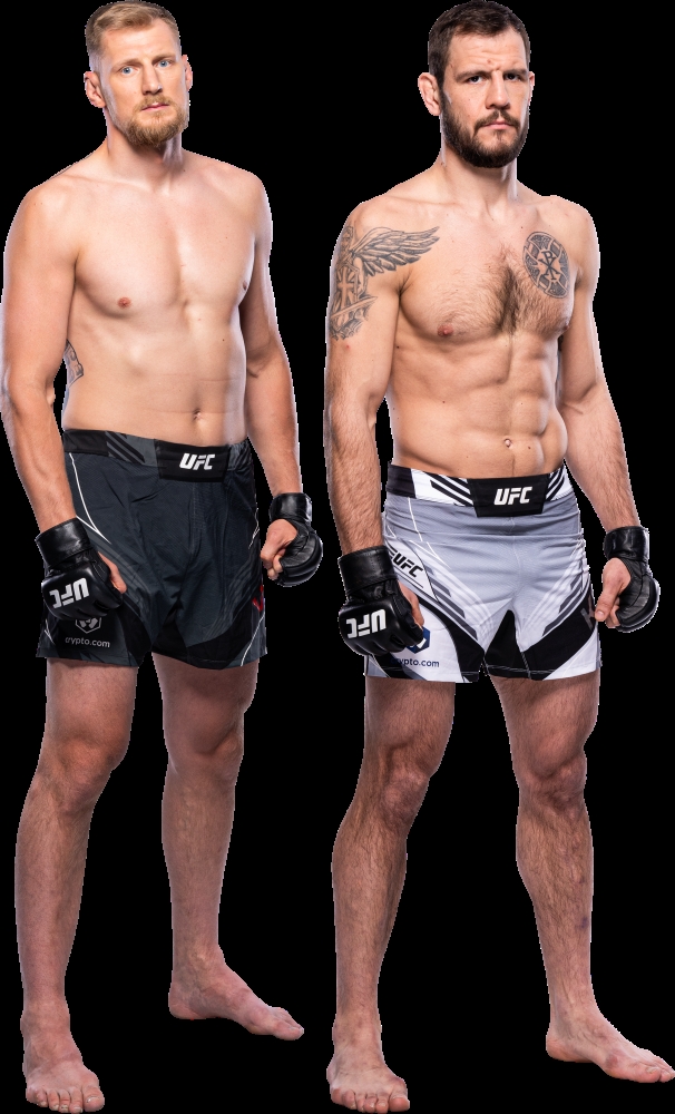 1회에 경기를 끝낸 헤비급 볼코프와 라이트헤비급 크릴로프(사진=UFC)