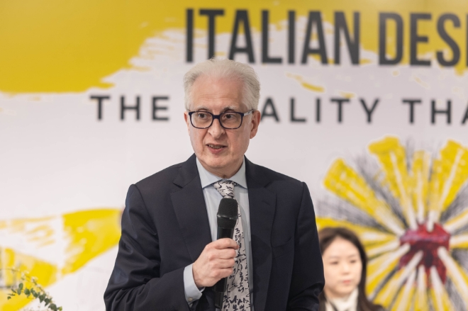 사진=환영사중인 페데리코 파일라 주한 이탈리아 대사