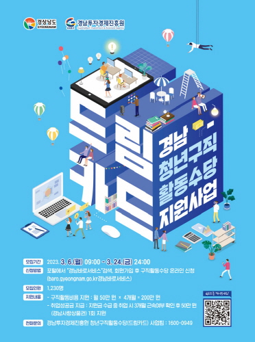 남해군, '2023년 경남청년구직활동수당 지원사업' 참여자 모집