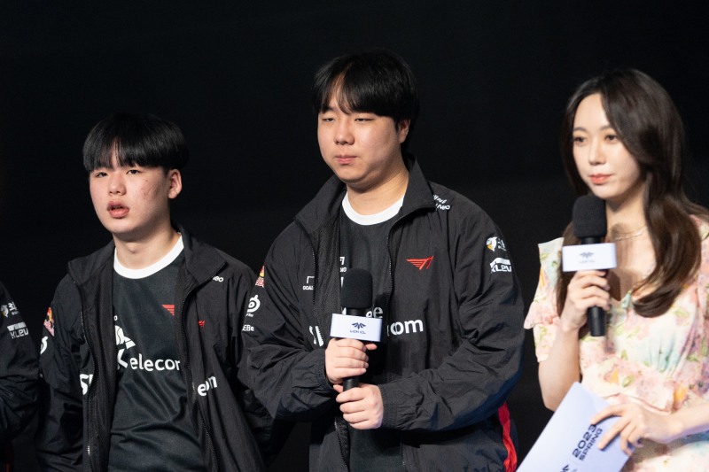 사진=인터뷰에 응하고 있는 T1 챌린저스의 '베이' 박준병(한국e스포츠 협회 제공).