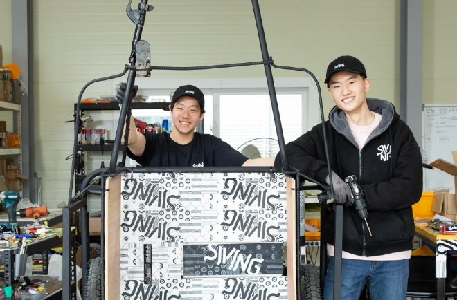 폐킥보드, 보물이 되다...공유모빌리티 스윙(SWING), 폐킥보드 활용한 전동 손수레 선봬