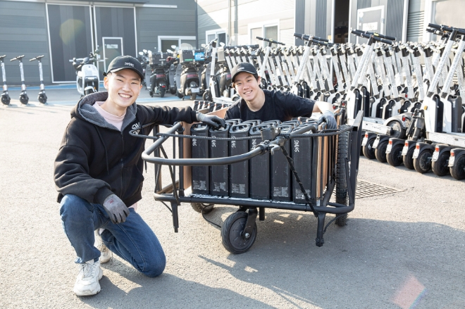 폐킥보드, 보물이 되다...공유모빌리티 스윙(SWING), 폐킥보드 활용한 전동 손수레 선봬