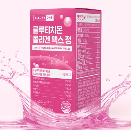 올데이원, 순도 50% 신제품 ‘글루타치온 콜라겐 맥스 정’ 출시