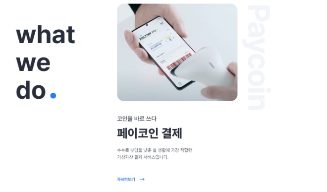 업비트·빗썸·코인원은 31일 공지사항을 통해 “페이코인은 디지털 자산 거래소 공동협의체(DAXA) 회원사에 의하여 거래지원이 종료될 예정”이라고 밝혔다. 사진은 페인코인 홈페이지 모습. (사진 = 다날 페인코인 홈페이지 캡처)