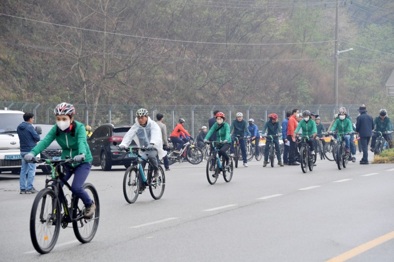 영산강 명품 자전거길 합동 안전점검 (사진제공 = 담양군)