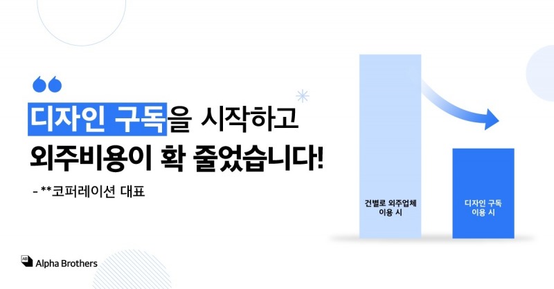 알파브라더스, 디자인 월정액 구독 모델 선보여