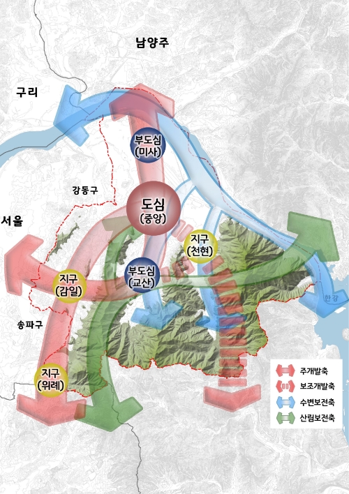 도시공간구상도(2040년 하남) / 제공:경기도