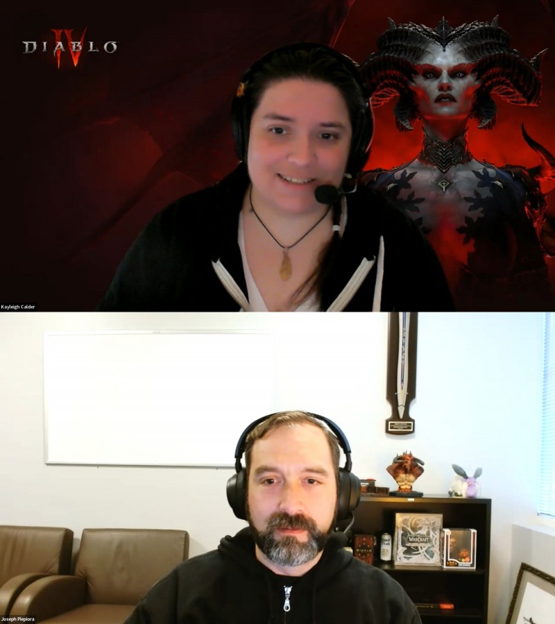 (위쪽부터) 블리자드 '디아블로4' 수석 게임 프로듀서 케일리 켈더, 어소시에이트 게임 디렉터 조셉 파이피오라.