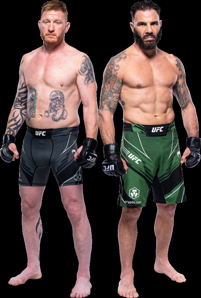 40대 파이터 허먼(왼쪽)과 구이다(사진=UFC)