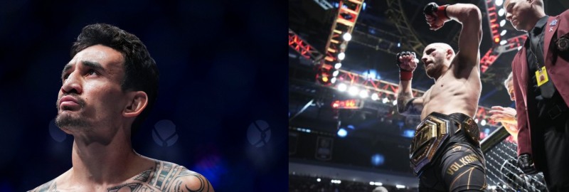 맞대결 4차전을 계획하는 할로웨이(왼쪽)와 난색을 표하는 볼카노프스키.(사진=UFC)