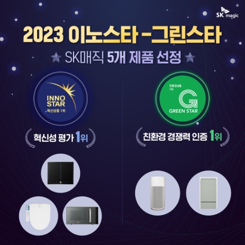 SK매직, ‘2023 이노스타-그린스타’ 5개 제품 선정 / 제공:SK매직