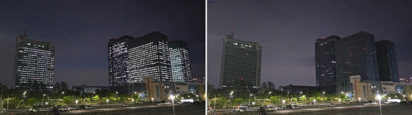 경기도 수원시 삼성전자 수원사업장 소등 전후 / 제공:삼성전자