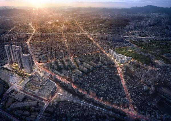 롯데건설, 청량리 7구역 롯데캐슬 광역 조감도