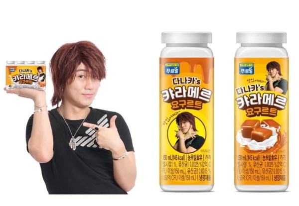 푸르밀의 신제품 ‘다나카’s 캬라메르 요구르트’(사진=푸르밀 제공)