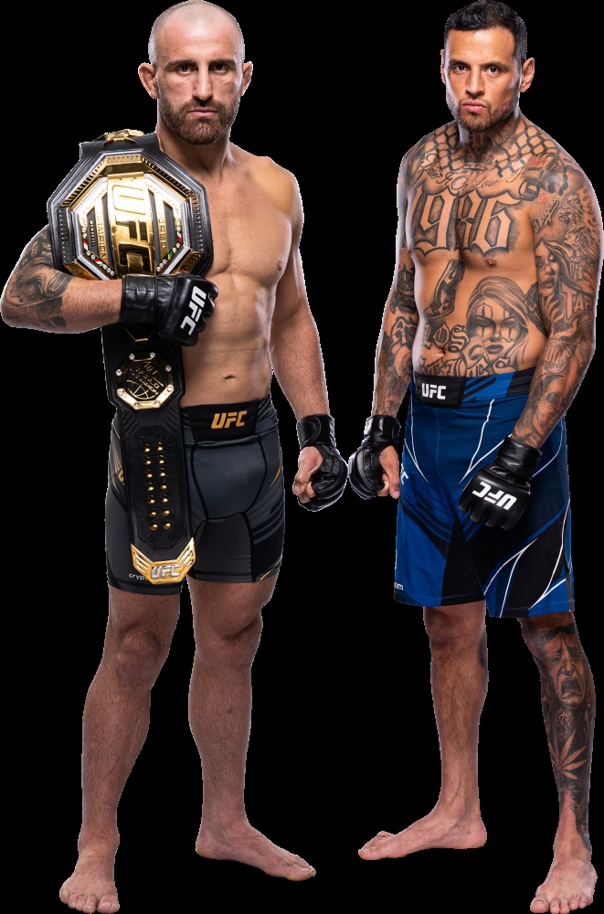 7월 UFC290에서 페더급 타이틀전을 치를 볼카노프스키(왼쪽)와 도전자 로드리게스(사진=UFC)