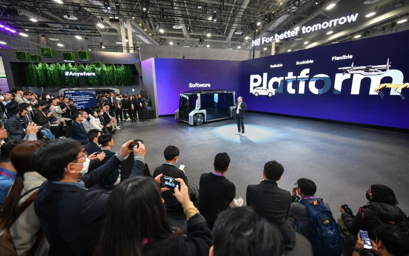 CES 2023에서 열린 현대모비스 미디어 쇼케이스 / 사진 = 현대모비스 제공