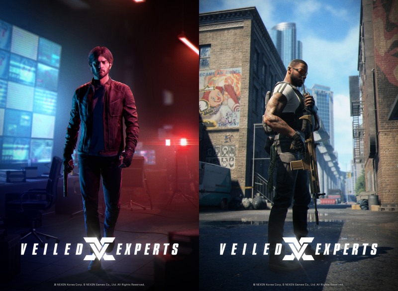 '베일드 엑스퍼트' 캐릭터. 왼쪽부터 잭, 카일.