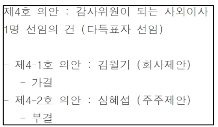 정기주총 결과 공시