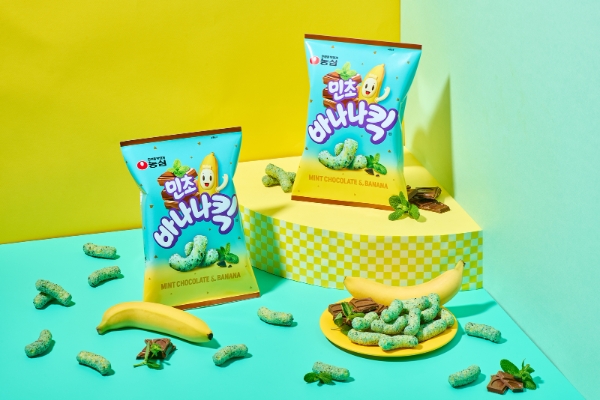 농심, 스낵 신제품 '민초바나나킥' 출시