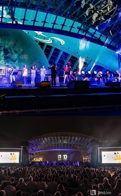 Alberto+lglesias 버클리 헌정 공연에서 이유나가 지휘하고 있다 / 사진=Courtesy of artist