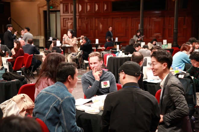 코트라가 18일부터 나흘간 우리 중소 소비재 기업의 오세아니아 시장 진입을 돕기 위해 ‘2023 대한민국 브랜드 엑스포 in 오세아니아’를 개최한다. 국내기업이 현지 바이어와 상담을 진행하고 있다. / 사진=코트라 제공