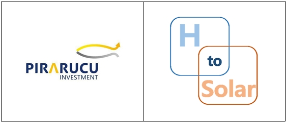 사진=피라루쿠인베스트먼트, 에이치투솔라 기업 CI