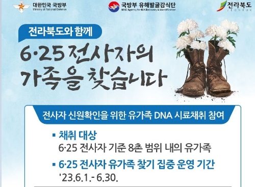 6.25전사자 유가족 집중찾기 (사진제공 = 군산시)