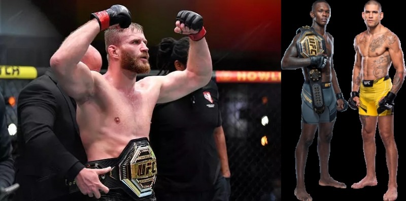 미들급 챔피언 킬러라는 얀 블라코비치(왼쪽)와 아데산야, 페레이라(사진=UFC)