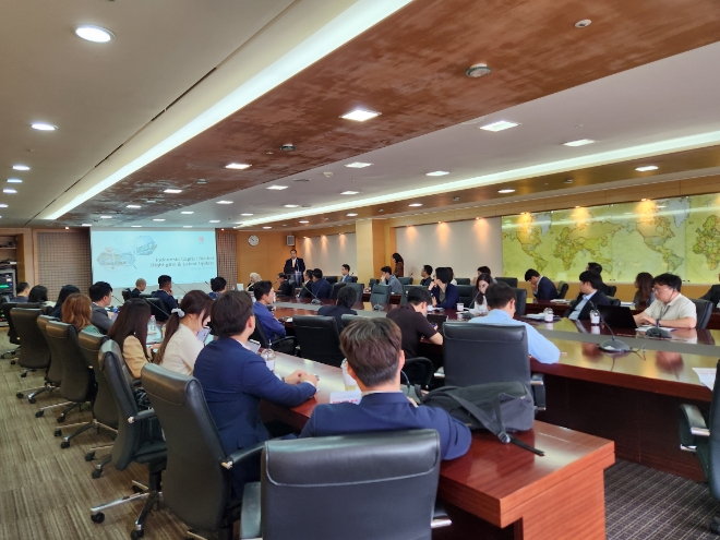 미래에셋증권 인도네시아법인이 2023 COrporate Day IR행사를 진행하는 모습. / 사진=미래에셋증권 제공