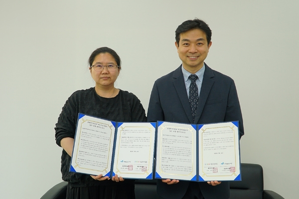 강남복지재단 정원희 부장(왼쪽), 베스티안재단 사회복지사업본부 김혜욱 본부장