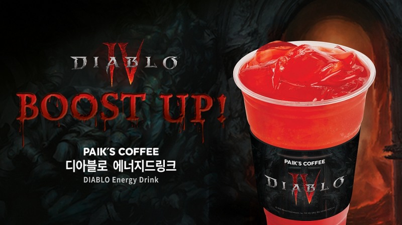 디아블로4, 백종원의 '빨간물약' 빽다방서 선보인다
