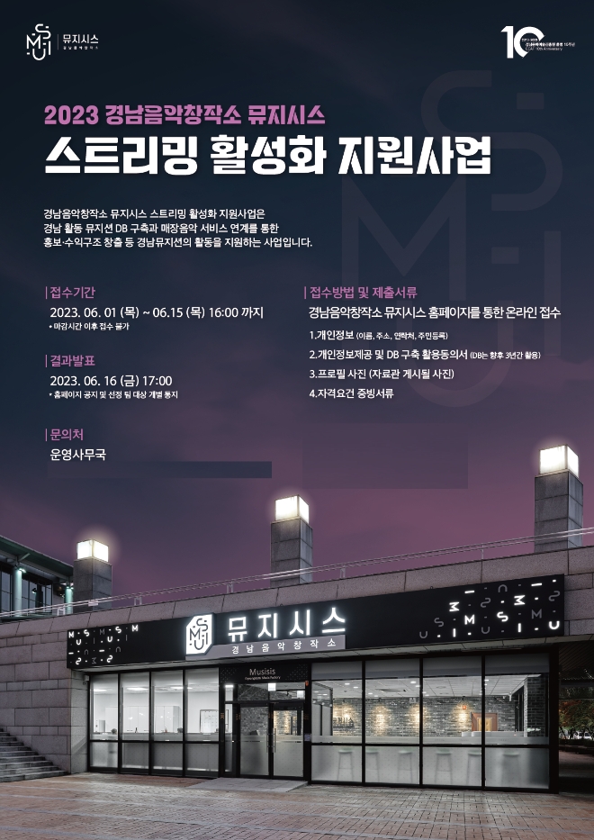 경남음악창작소, 경남 활동 뮤지션 모집