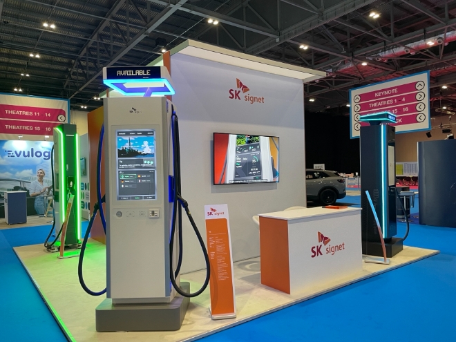 SK Signet MOVE London 2023 전시 부스 전경 / 사진=SK시그넷 제공