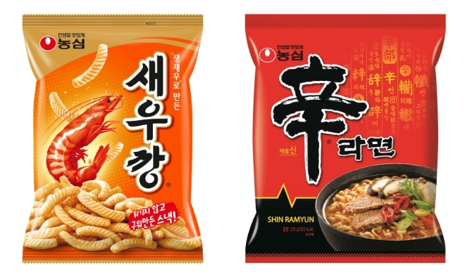 농심 새우깡·신라면 / 이미지=농심 제공