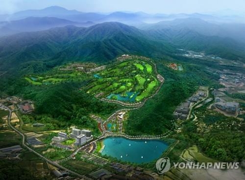 사진: 천안 골드힐카운티리조트 관광단지 조감도/ 연합뉴스