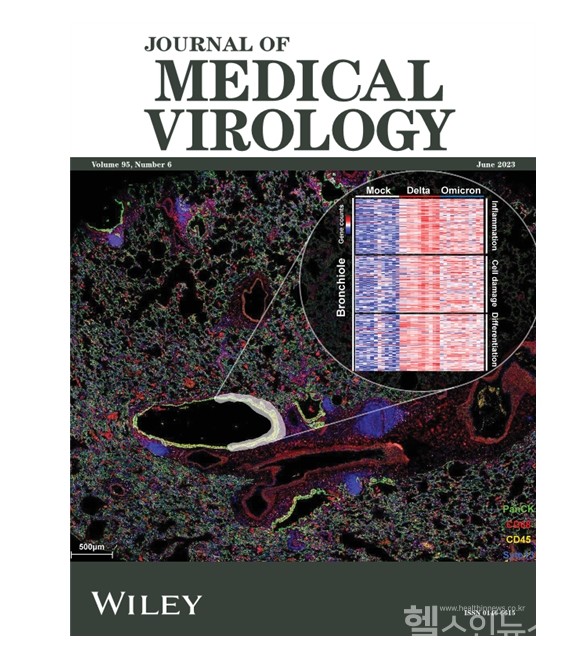 표지논문으로게재된'JournalofMedicalVirology'