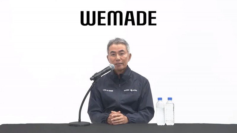 12일 2023년 3분기 프리뷰 미디어 간담회. 위메이드 장현국 대표(출처=위메이드 공식 유튜브).