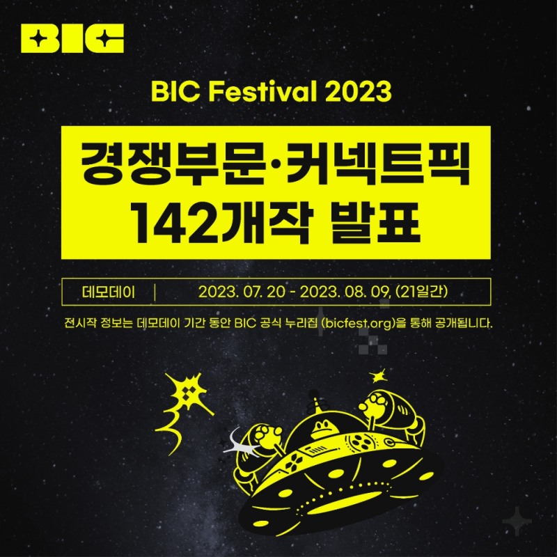 부산인디커넥트페스티벌 2023, 경쟁부문·커넥트픽 142개작 발표