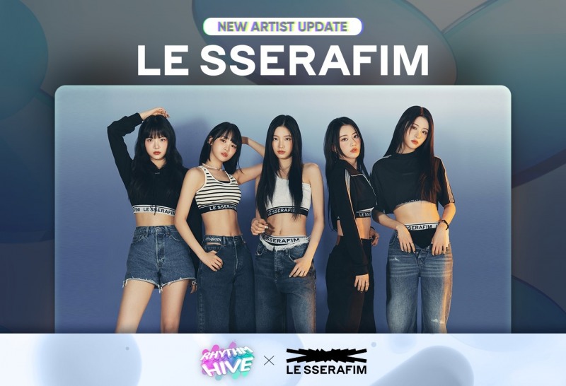 대세 걸그룹 르세라핌, 모바일 리듬게임에 전격 등장