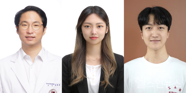 (왼쪽부터)고려대안산병원방사선종양학과임채홍교수,고려대의과대학이정수,김수연학생