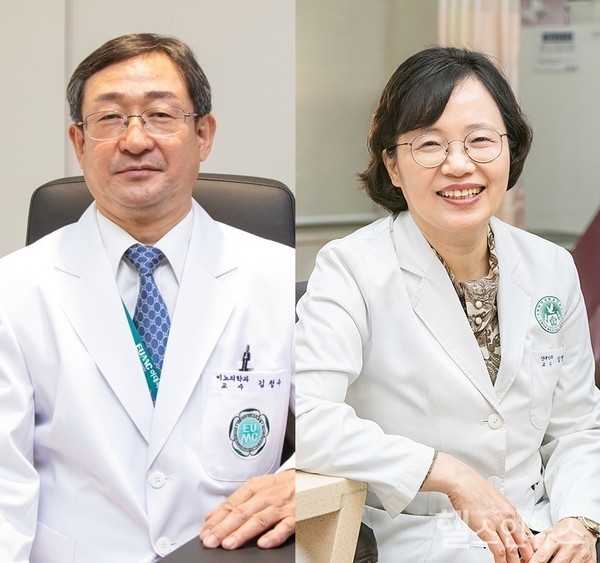 (왼쪽부터)김청수이대목동병원전립선암센터장,김영주이화의생명연구원장