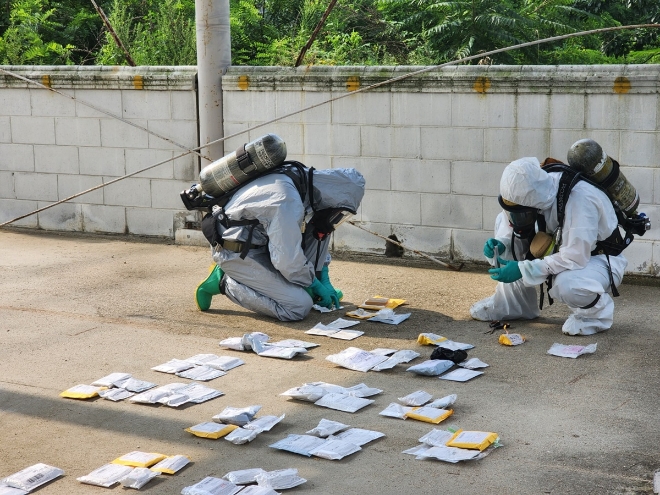 유해물질 합동 점검 / 사진=경기도북부소방재난본부 제공