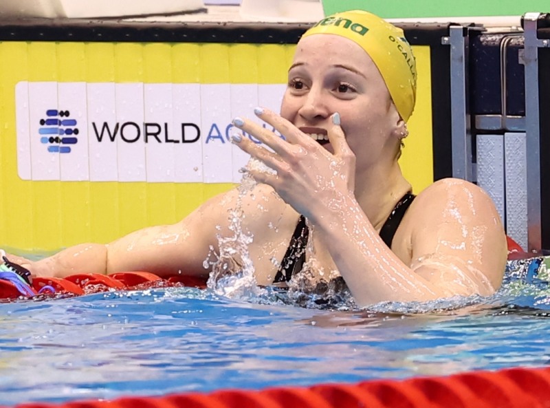 여자 자유형 200m에서 세계 신기록을 세운 호주 몰리 오캘러헌 / 사진출처=연합뉴스